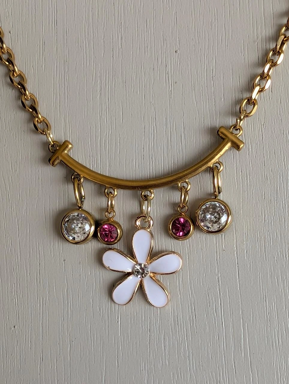 Conjunto collar choker, pendientes y pulsera flores strass PM07 boda – photo 2